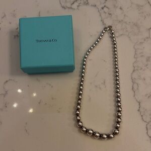 Tiffany & Co. Silver Bead Necklace with Box